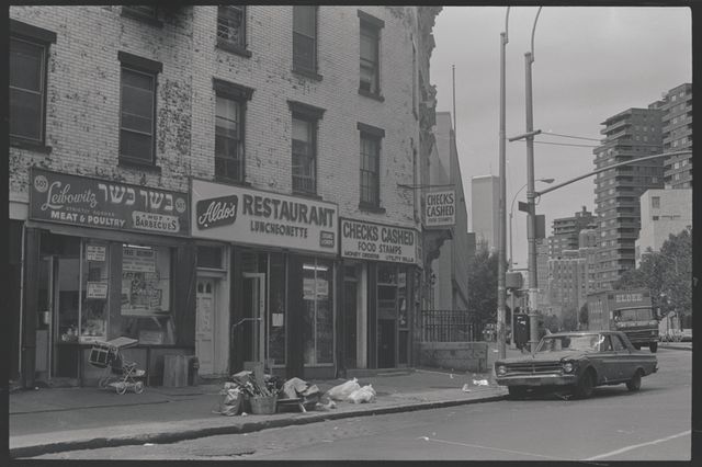 Storefronts in NYC,  1970s.